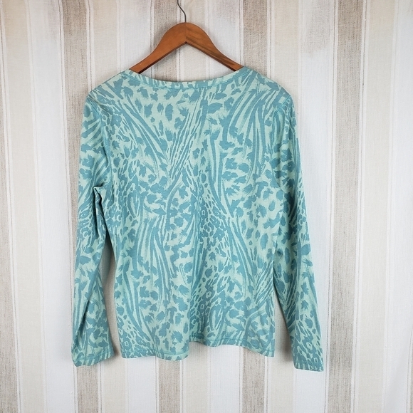 Chico's Long Sleeved Tshirt Blue Size‎ 1 Medium - Picture 8 of 8